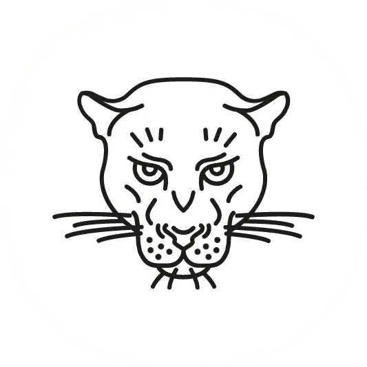 Logo de l'entreprise la Panthère, illustration de panthère